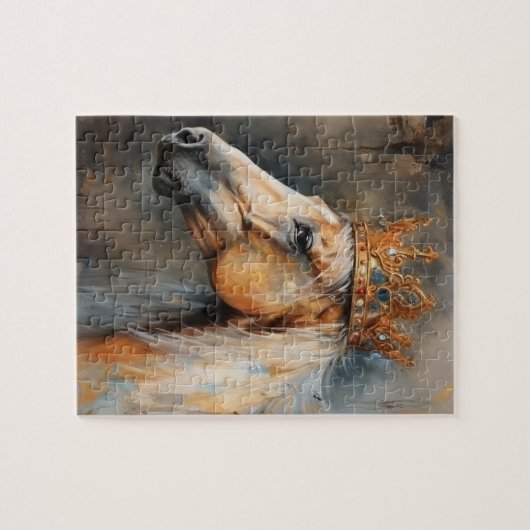 Palomino Pferd mit Krone Puzzle (Horizontal)