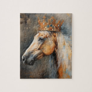 Palomino Pferd mit Krone Puzzle
