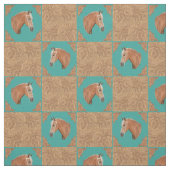 Palomino Pferd mit Leder Western Stoff (Muster)