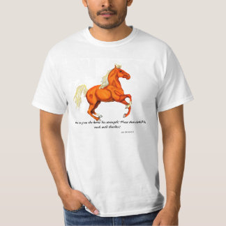 Palomino-Pferd mit Scripture-Shirt T-Shirt