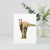 Palomino Pferd Postkarte (Stehend Vorderseite)