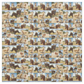 Palomino Pferde FotoCollage, Stoff (Muster)