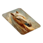 Palomino Pferde Portrait Flexibel Magnet (Rechte Seite)