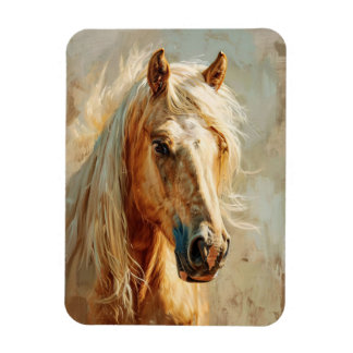 Palomino Pferde Portrait Flexibel Magnet