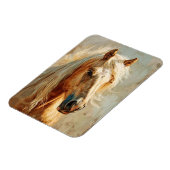 Palomino Pferde Portrait Flexibel Magnet (Linke Seite)