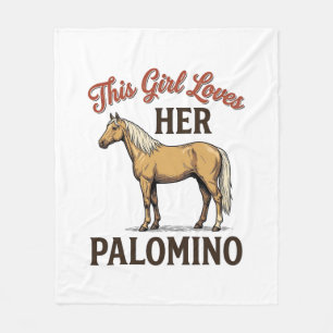 Palomino-Pferdeliebhaber Vintage-Stich T-Shirt_1 Fleecedecke