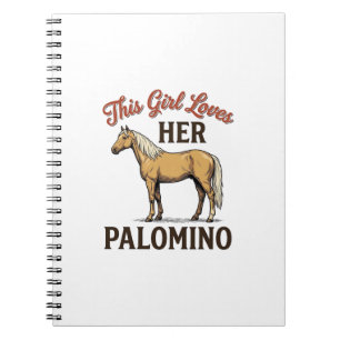 Palomino-Pferdeliebhaber Vintage-Stich T-Shirt_1 Notizblock