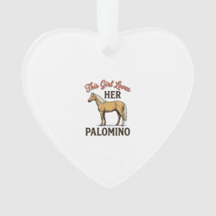 Palomino-Pferdeliebhaber Vintage-Stich T-Shirt_1 Ornament