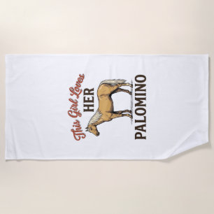 Palomino-Pferdeliebhaber Vintage-Stich T-Shirt_1 Strandtuch