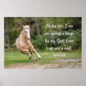 Palomino-Pferderücken: Verse rennen gegen Truppen Poster (Vorne)