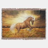 Palomino-PferdeWurfs-Decke Decke (Vorderseite)
