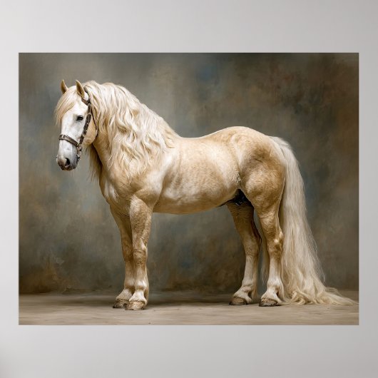 Palomino-Pferdporträt Poster (Vorne)