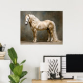 Palomino-Pferdporträt Poster (Heimbüro)
