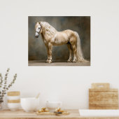 Palomino-Pferdporträt Poster (Küche)