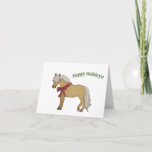 Palomino Pony Holiday Card Dankeskarte (Vorderseite)
