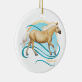 Palomino Quarter Horse Keramik Ornament (Rechts)