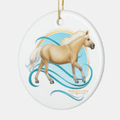 Palomino Quarter Horse Keramik Ornament (Links)