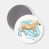 Palomino Quarter Horse Magnet (Vorderseite/Rückseite)