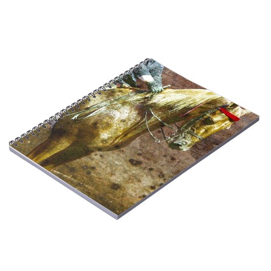 Palomino Saddleseat Grunge Notizblock (Linke Seite)