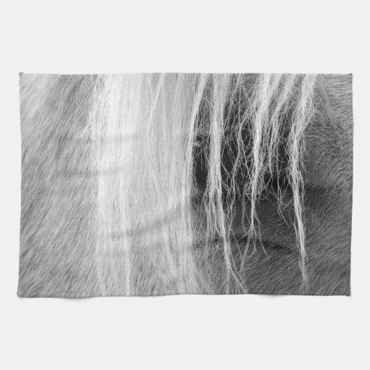 Palomino Schwarz und Weiß Handtuch (Horizontal)
