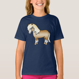 Palomino Shetland Pony Niedlicher Cartoon Illustra T-Shirt