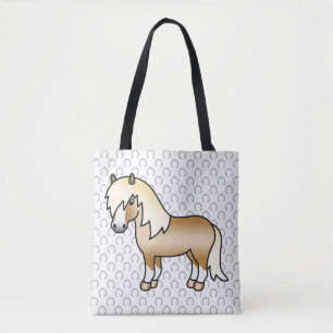 Palomino Shetland Pony Niedlicher Cartoon Illustra Tasche