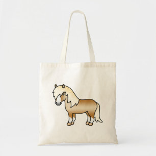 Palomino Shetland Pony Niedlicher Cartoon Illustra Tragetasche