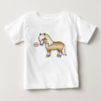 Palomino Shetlandpony Illustration & Ein rosa Herz