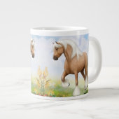 Palomino Sinti und Roma Draft Horse Jumbo-Tasse (Vorderseite Rechts)