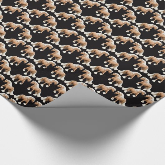 Palomino-Sinti und Roma-Pfeiler Vanner Geschenkpapier (Ecke)