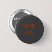 Palomino und perfektes Pferdemädchen Button (Vorne & Hinten)