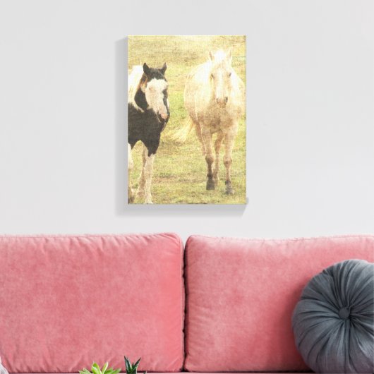 Palomino und Pinto Leinwanddruck (Insitu (Wohnzimmer))