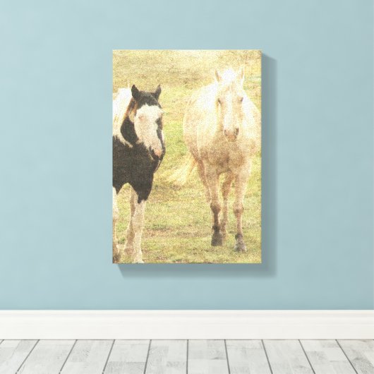 Palomino und Pinto Leinwanddruck (Insitu (Holzboden))