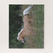 Palomino Walisischer Pony, die in langen Gras läuf Puzzle (Vertikal)