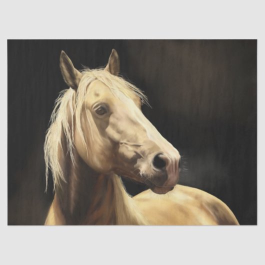 Palomino Wild Horse Seidenpapier (Vorderseite)