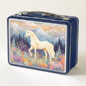 Palomino Wildblume Rodeln Metall Brotdose (Rückseite)