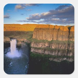 Palouse Falls in Washington Quadratischer Aufkleber