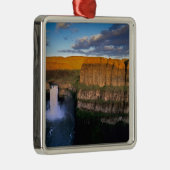 Palouse Falls in Washington Silbernes Ornament (Rechts)