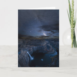 Palouse Falls Park & Milky Way   Washington State Karte