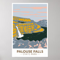 Palouse Falls Staat Park Washington Vintag