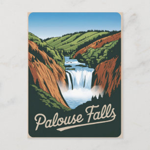 Palouse Falls Vintage Postkarte