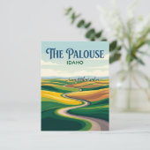 Palouse Rollhügel Idaho Postkarte (Stehend Vorderseite)
