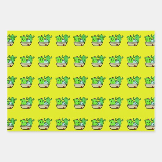 Pals Cactus Wrapping Paper Geschenkpapier Set (Vorderseite 2)