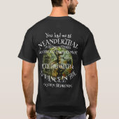 PAM BONDI & TRUMP NEANDERTHAL MATERIALIEN T-Shirt (Rückseite)