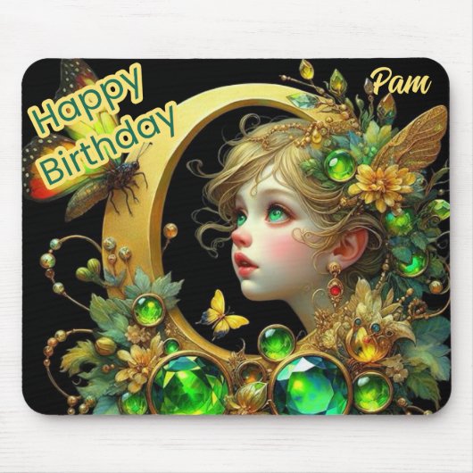PAM ~ Green Mit Augen Fairy ~ Mousepad (Vorne)