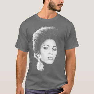 Pam Grier Retro Blaxploitation Fan Artwork T-Shirt