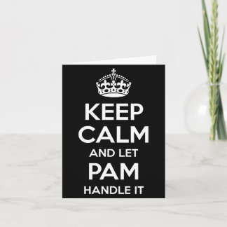 Pam Keep Calm Personalisierter Name Lustiger Gebur Karte