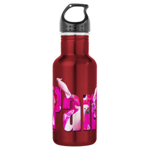 Pam, Logo mit weißen Paprika, Edelstahlflasche