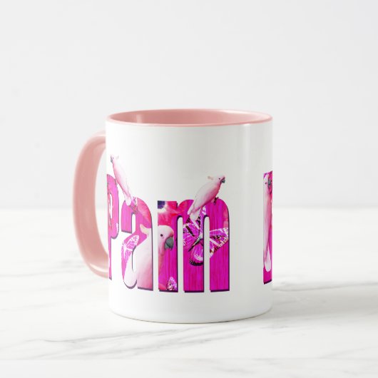 Pam, Logo mit weißen Paprika, Tasse (Vorderseite Links)