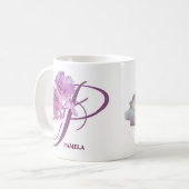 Pamela hübsch rosa Rosa Blütenblüte Kaffeetasse (Vorderseite Links)